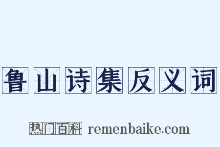 鲁山诗集反义词是什么意思的图片